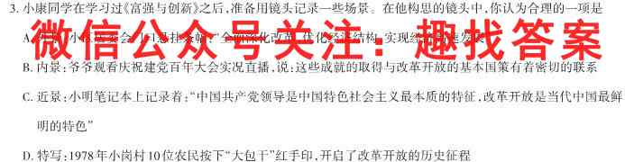 湘豫名校联考2022年12月高三上学期期末摸底考试政治试卷答案