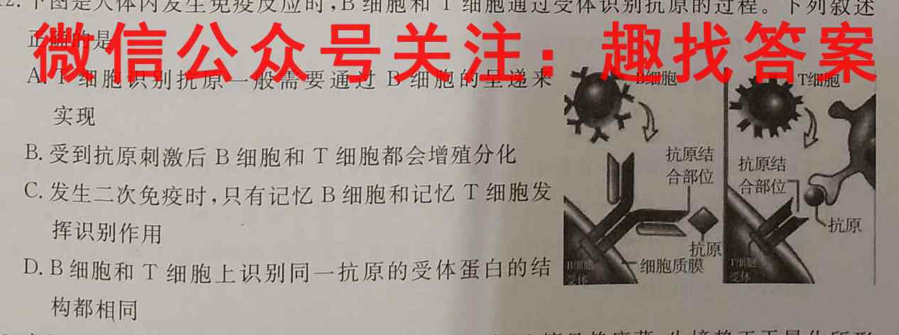 山西省2022-2023学年高二年级阶段性测试(23316B)生物试卷答案