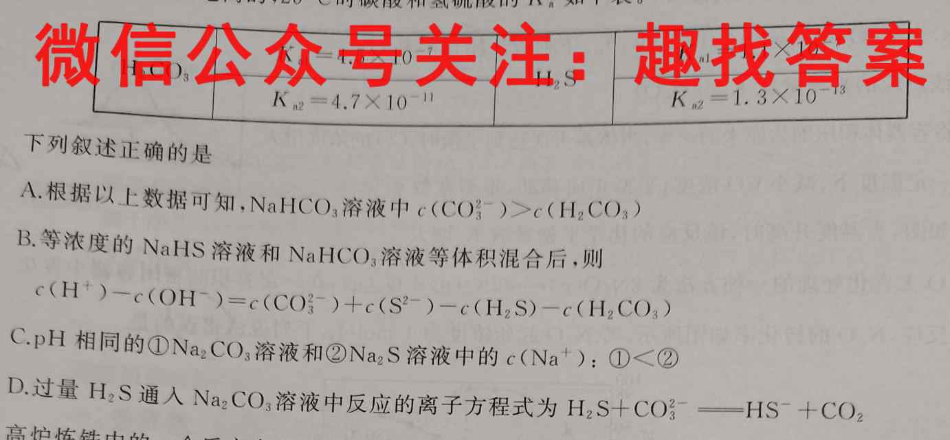 1号卷·2023届全国高考最新原创信息试卷(一)1化学