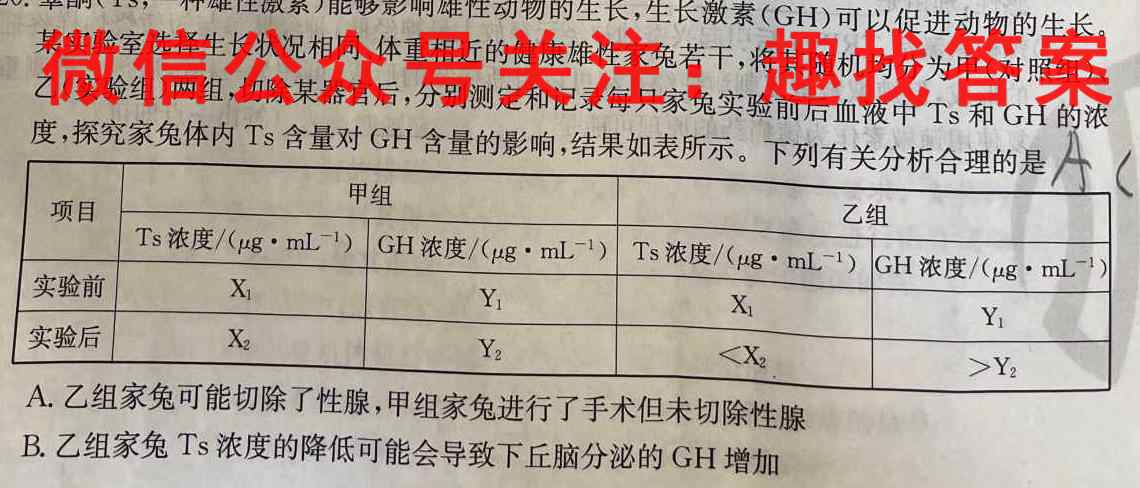 河南省南阳市2022年高二秋期六校第二次联考生物
