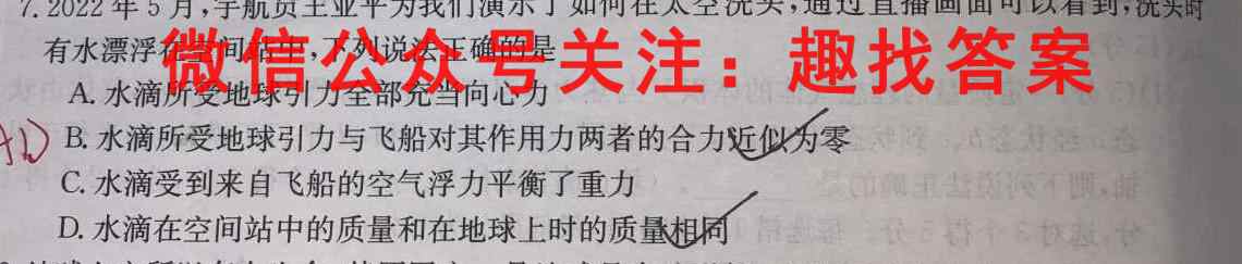 2023年普通高等学校全国统一模拟招生考试 新未来12月联考物理