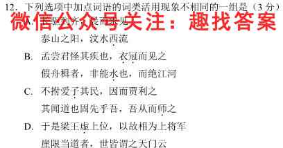 天一大联考·皖豫名校联盟2022-2023学年(上)高一阶段性测试(二)语文