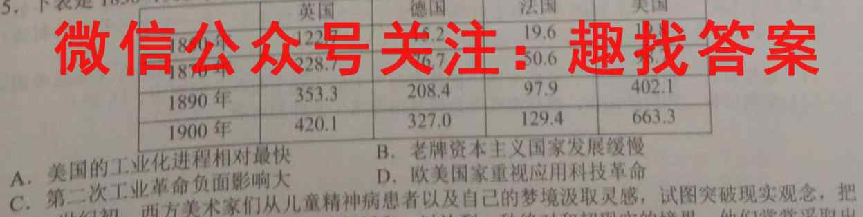 广西2023届高三12月联考(E3032C)历史试卷