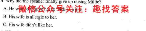 非凡吉创·2022-2023学年高三TOP二十名校十二月调研考英语