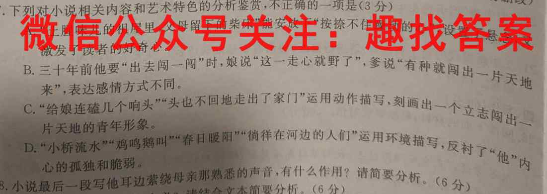 河北省2023届九年级期中综合评估 2L R语文