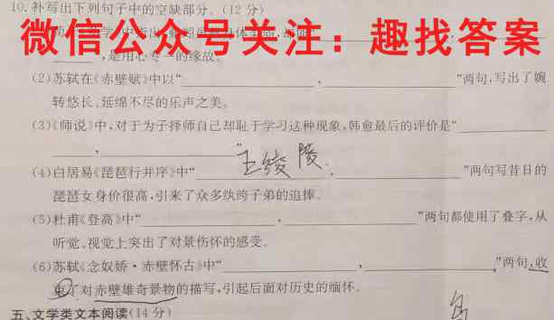 江苏省2023年普通高中学业水平高二测试卷(23-169B)语文