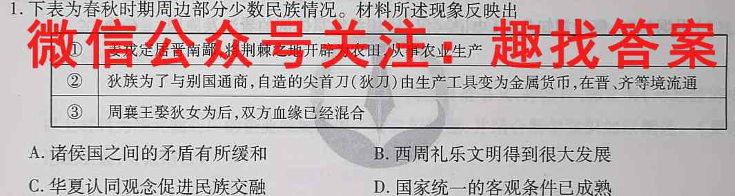 [蚌埠二模]蚌埠市2023届高三年级第二次教学质量检查考试历史试卷