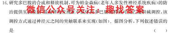 2023年普通高等学校招生全国统一考试仿真模拟试卷(一)1生物