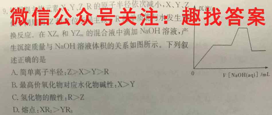 天一大联考 2022-2023学年高一年级阶段性测试(2二)化学