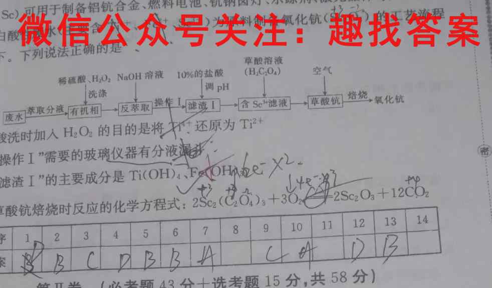 金考卷·百校联盟(新高考卷)2023年普通高等学校招生全国统一考试 领航卷3(三)化学