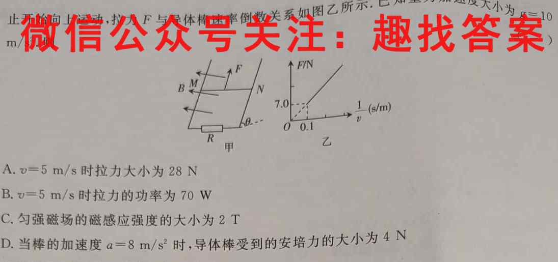 四川省成都七中高2023届高三一诊模拟考试物理