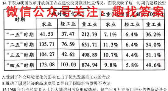 2023年湖北省孝感市高二1月期末考试历史试卷