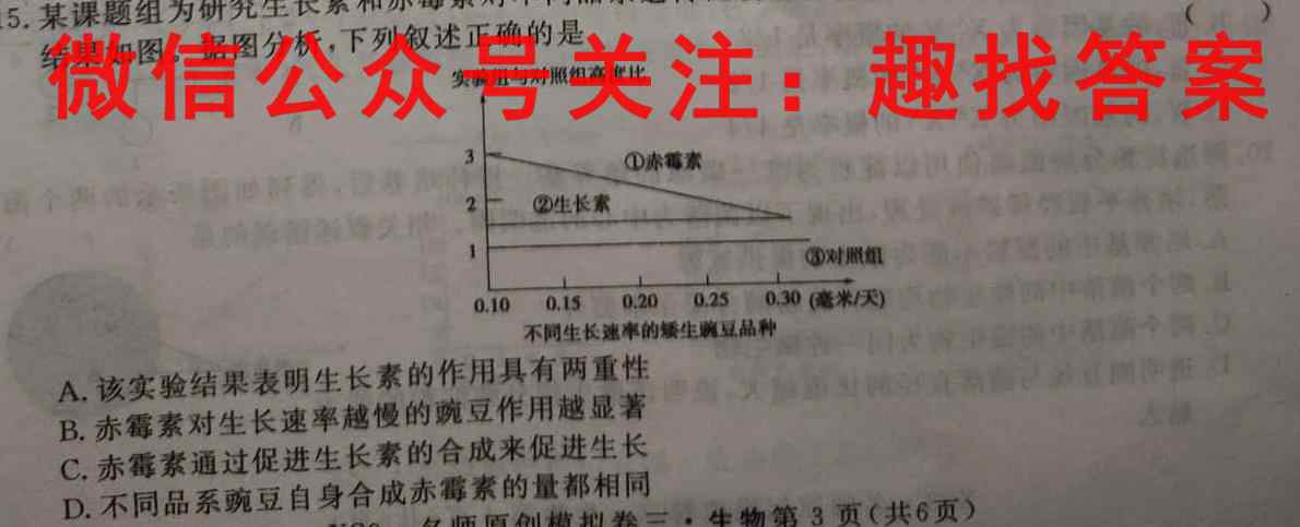 2023届12月高三联合测评(福建)生物