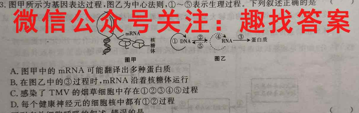 衡中同卷2022-2023上学期高三五调(全国卷)生物