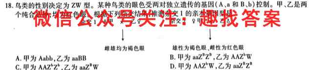 2023届高三全国统一招生考试信息冲刺卷(四)4生物