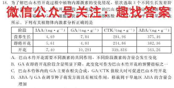 2023吉大附中高三第四次摸底考试生物