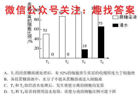 2023届百师联盟高三一轮复习联考(四)福建卷生物