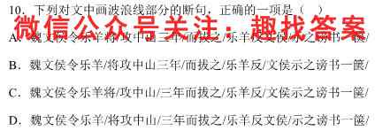 2023届衡水金卷先享题调研卷 湖南专版 三语文