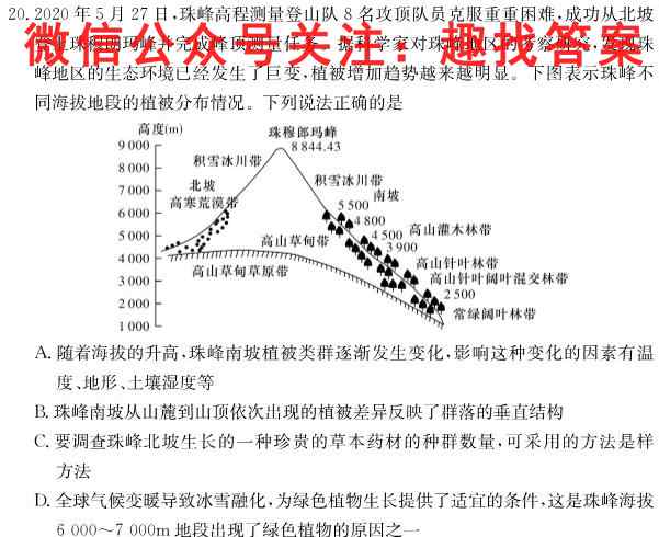[岳阳一模]岳阳市2023届高三教学质量监测(一)1生物