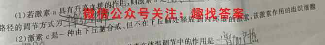 2023普通高等学校招生全国统一考试·模拟调研卷(四)4生物