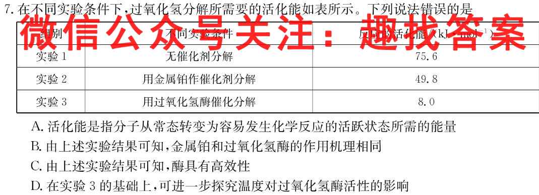 [广安一诊]2023届广安市高2020级第一次诊断性考试生物