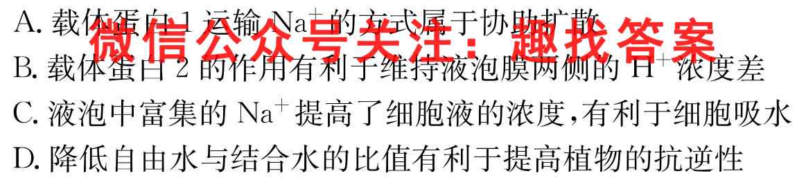 衡中同卷 2022-2023学年度高三一轮复习滚动卷 新教材(三)3生物