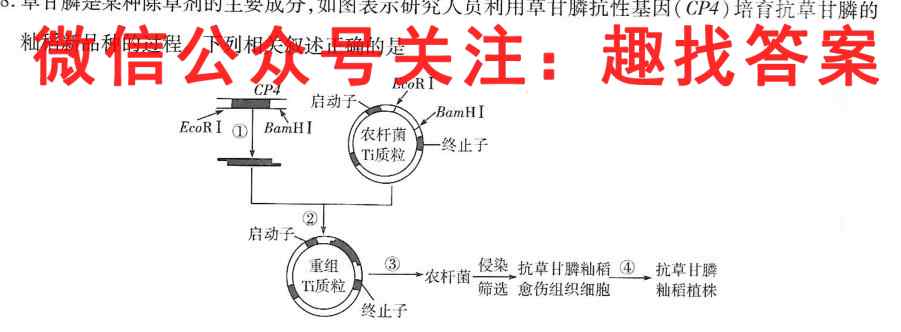 2023届福建省普通高中学业水平合格性考试(五)5生物
