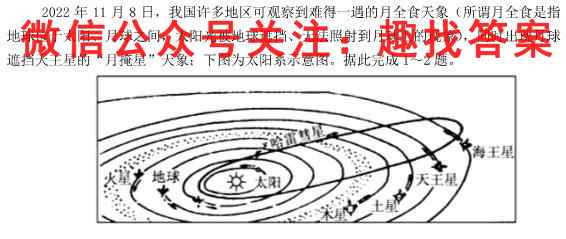 [阳光启学]2023届全国统一考试标准模拟信息卷(五)5地理