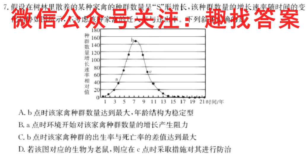 2023届炎德英才大联考高三月考试卷五5(全国卷)生物