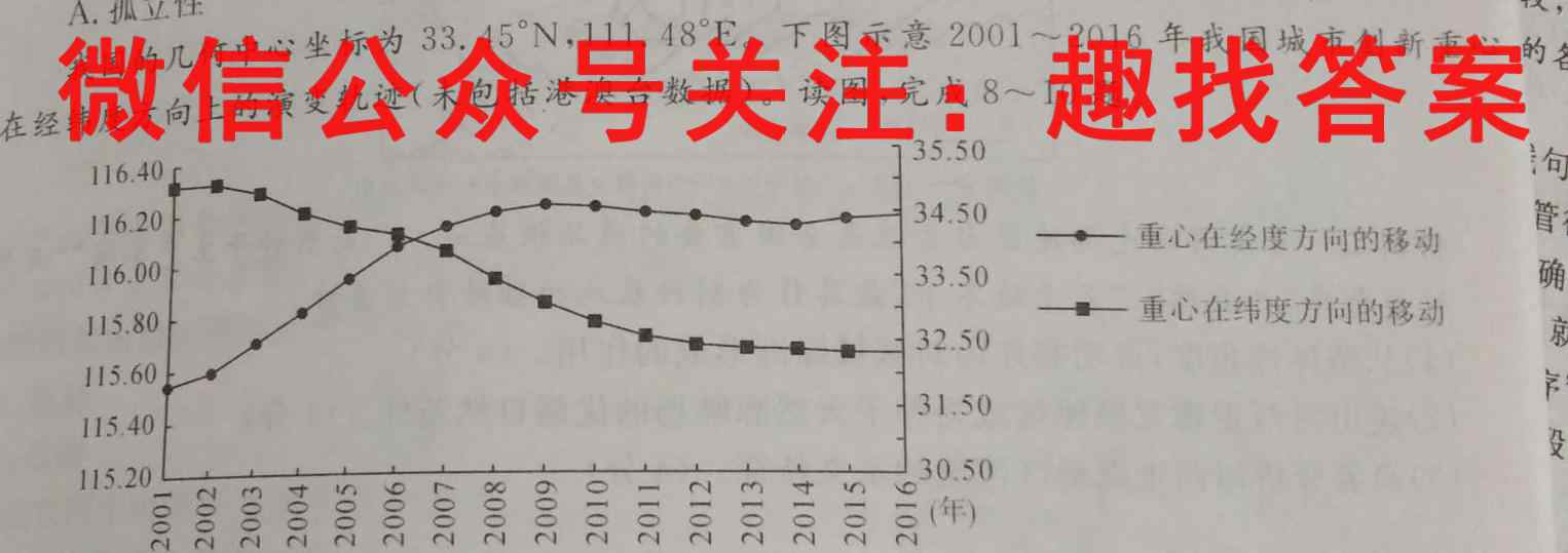 2023届衡水金卷先享题 调研卷 湖北版(六)地理
