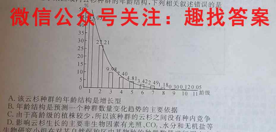 湖北省襄阳五中2022-2023学年高一上学期12月考试生物试卷答案