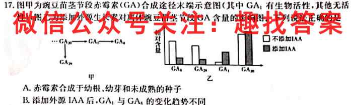衡水名师卷 2023年辽宁名校联盟·调研卷(二)2生物