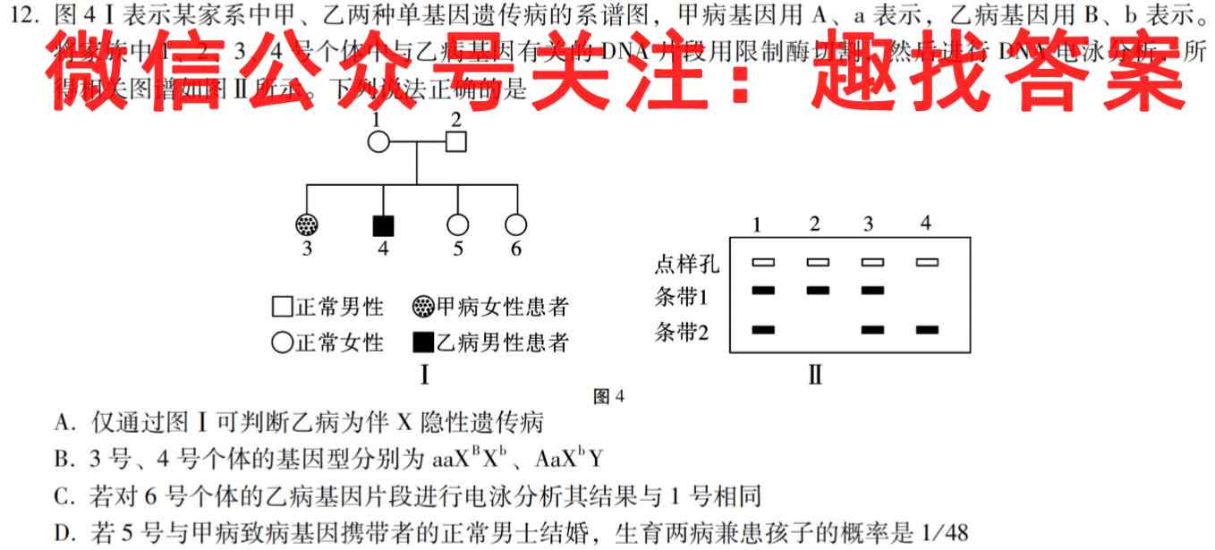 2023届安徽省高三试卷12月联考(23-150C)生物