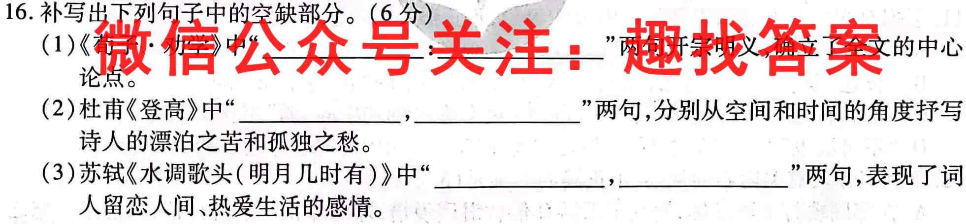 2023届中国好试卷·高考信息卷(八)8语文