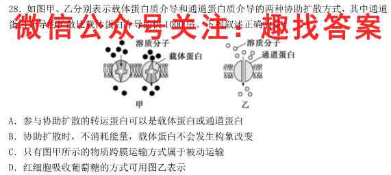 百师联盟 2023届高三一轮复*联考(五)5新高考卷生物试卷答案