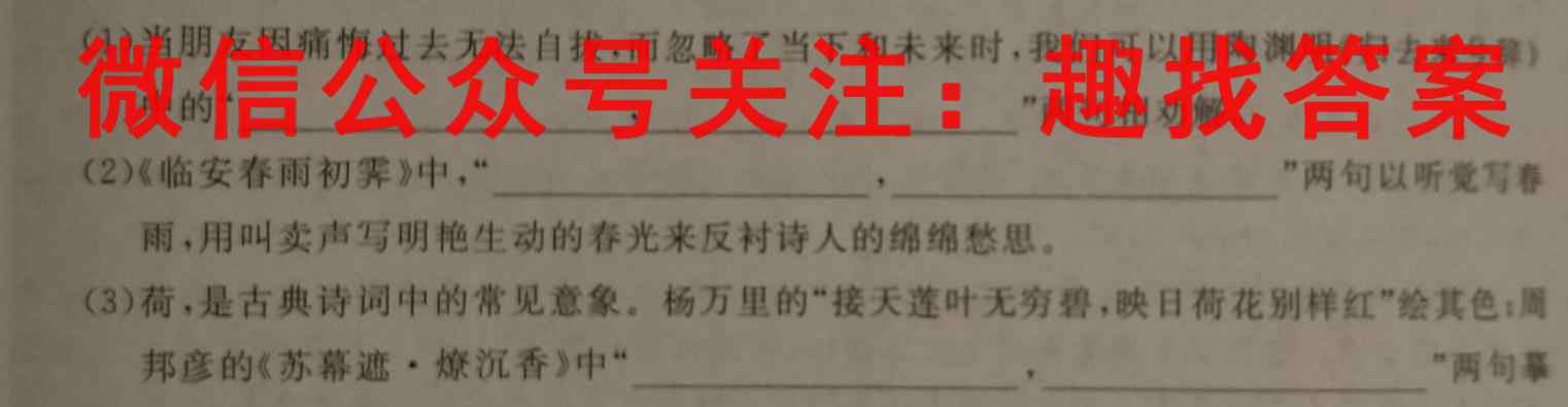 伯乐马 2023年普通高等学校招生新高考模拟考试(1一)语文