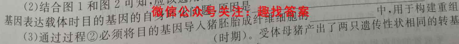 衡水金卷先享题 2022-2023学年度上学期高三年级期末考试(新教材)生物