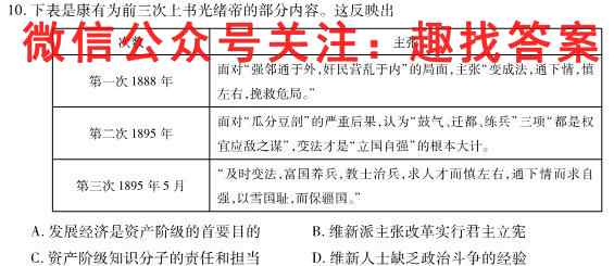 2023届安徽省高三试卷12月联考(23-150C)政治