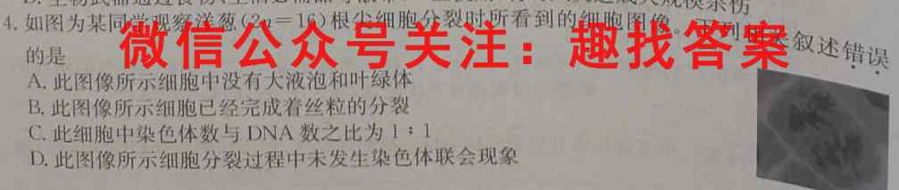 2023年普通高等学校招生全国统一考试仿真模拟卷(新高考)(五)5生物