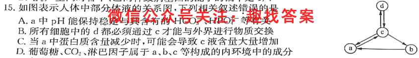 衡中同卷调研卷2023届新高考/新教材(二)2生物试卷答案