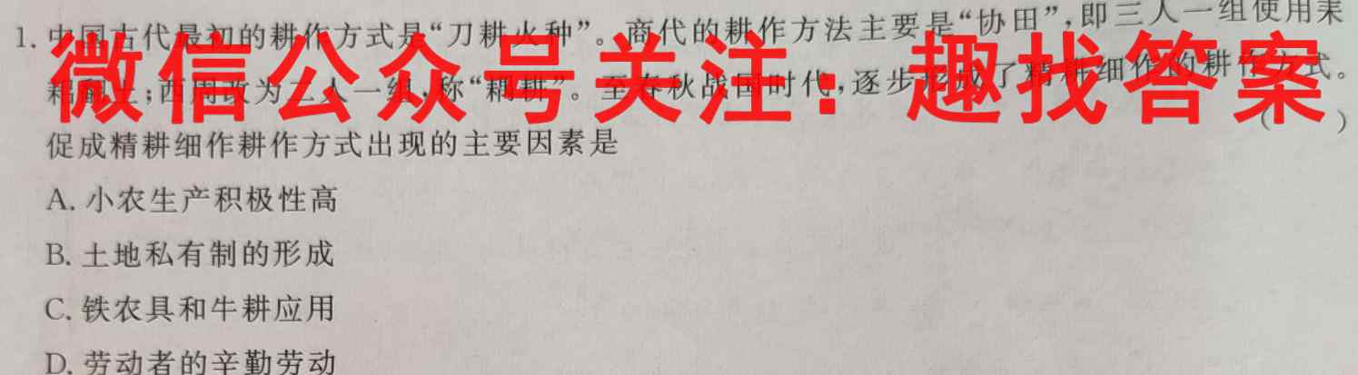2023届衡水金卷先享题调研卷 湖南版(五)政治