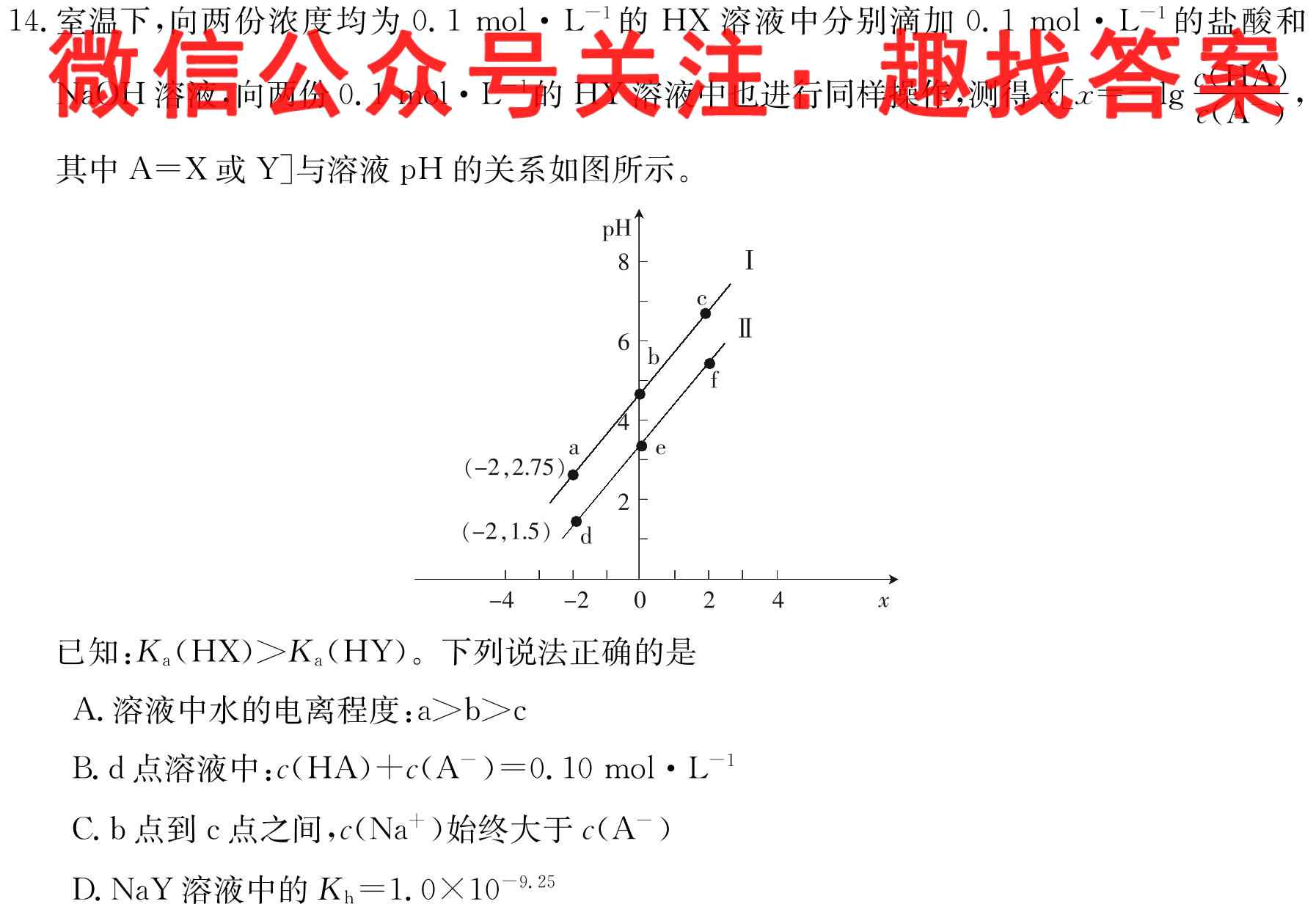 邯郸市2022-2023学年高三第一学期期末质量检测(2月)化学