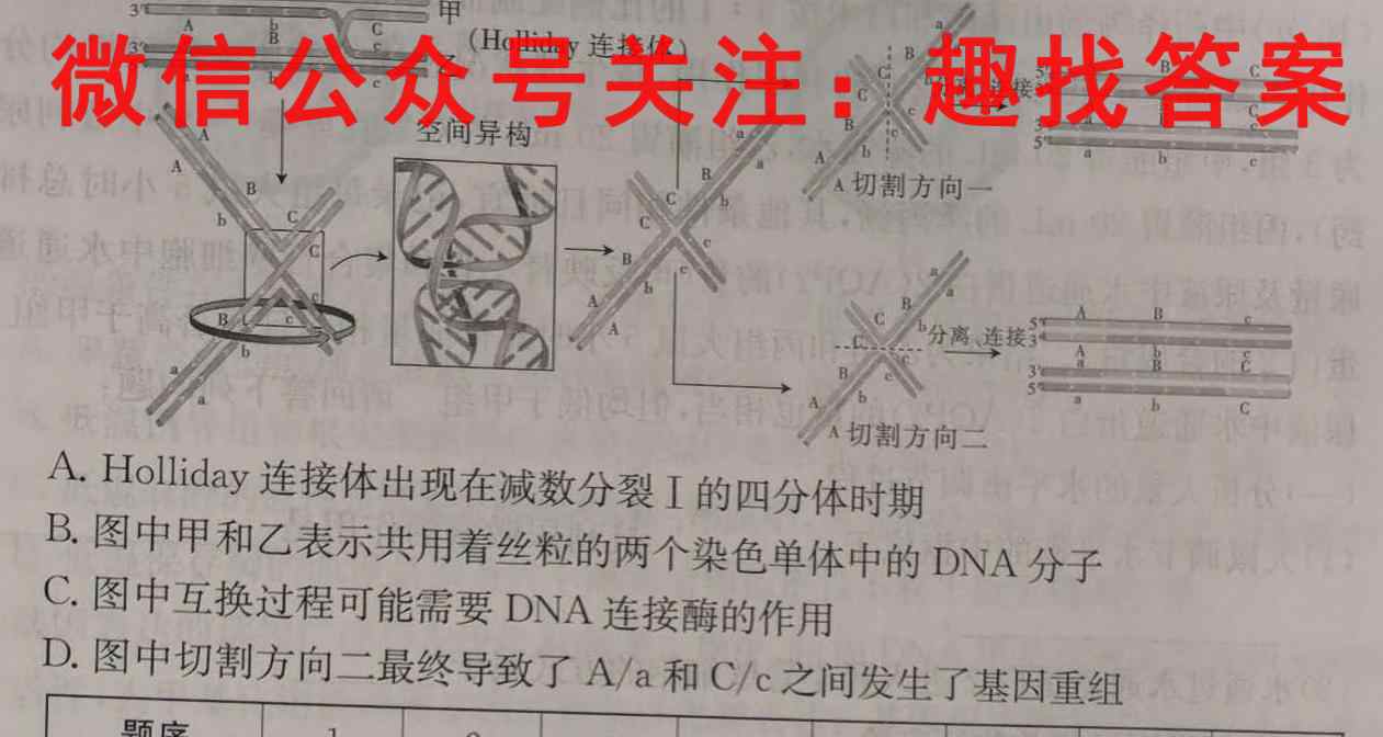 衡水名师卷2022-2023学年度高三分科检测提分卷 151靶向提升(新教材)(四)4生物