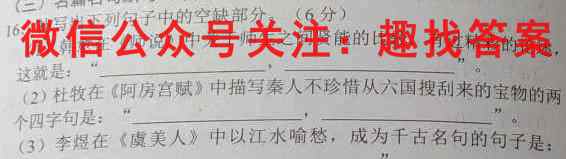 山东省滨州市2022-2023学年高二上学期期末考试(2023.02)语文