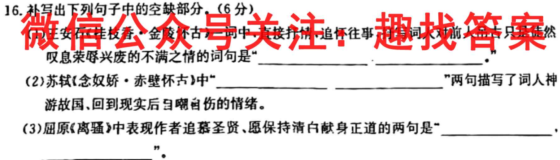 湖南省2024年下学期高二期末考试(23-242B)语文