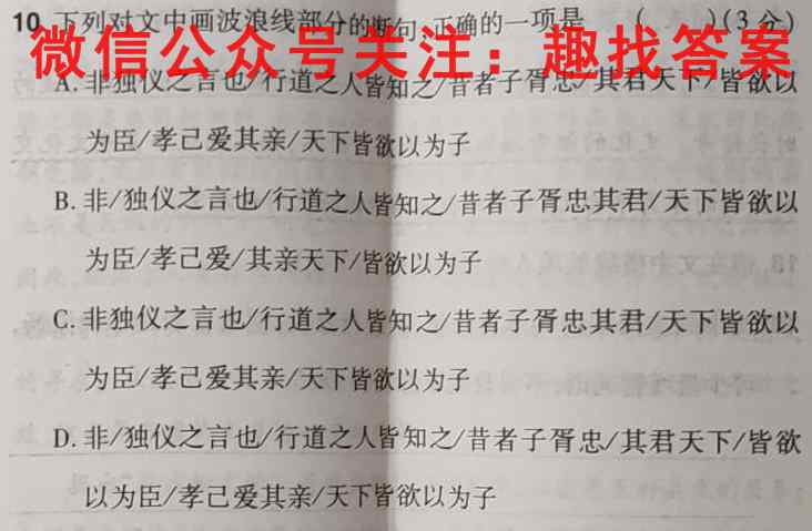 2023届名校之约高三新高考考前模拟卷(六)6语文