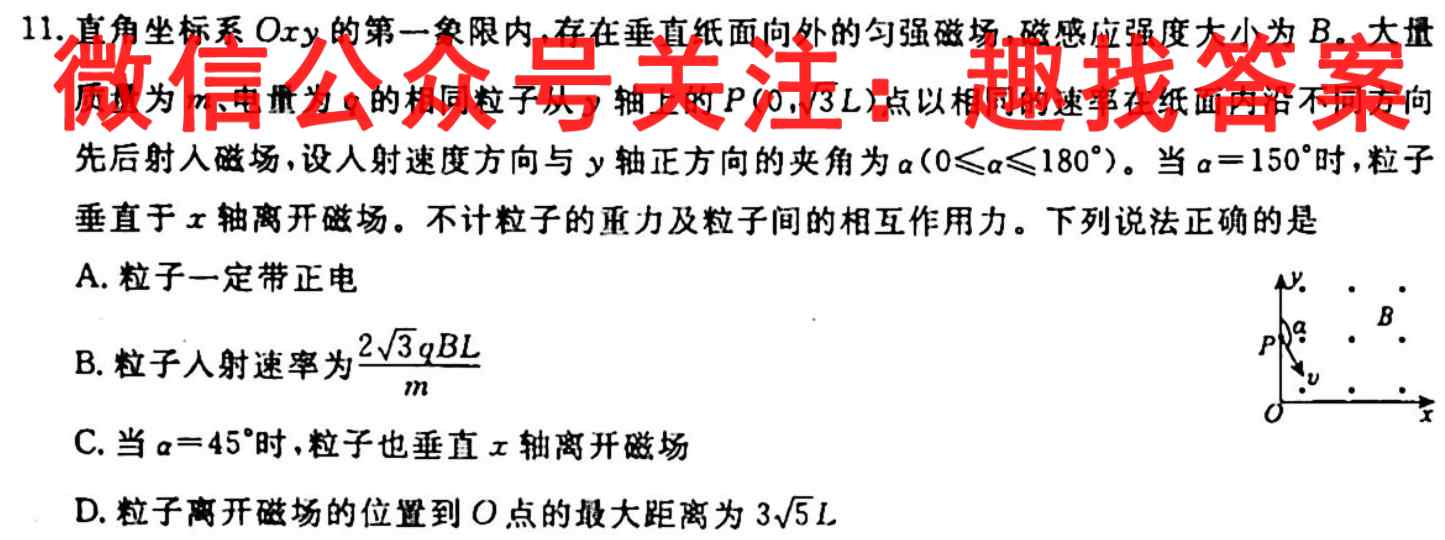 衡中同卷 2022-2023学年度上学期高三年级期末考试(全国卷)物理