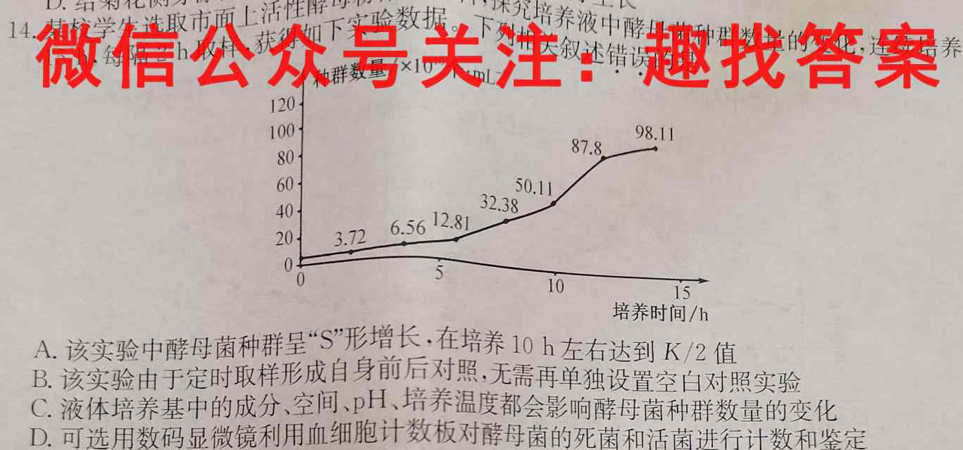 洛平许济2022-2023学年高三第二次质量检测(2月)生物