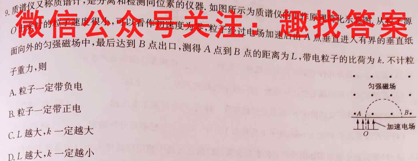 2022-2023学年度第二学期高二年级开学考(2月)物理.